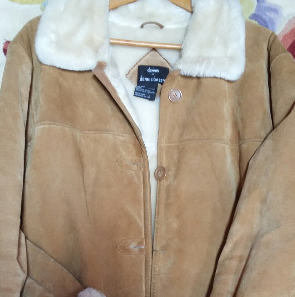 Dennis Basso Winter Faux Suede Coat